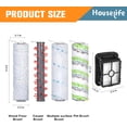 thumbnail image 2 of 4 Brush Rolls and 2 HEPA Filters Replacement Parts Compatible with Bissell CrossWave 2554 2554A 2590 2593 2596 and HydroSteam 35151 3515 35152 3513 3518 Cordless Wet Dry Vac, 2 of 6