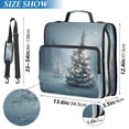thumbnail image 3 of Water-Resistant 3-Ring Binder Organizer with Multiple Pockets Zipper Binder Bag for Office Christmas Tree with Lights, 3 of 8