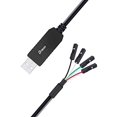 thumbnail image 4 of DTECH 3ft 3.3V USB to TTL Serial Adapter Debug Cable TX RX Signal 4 Pin Female Socket PL2303 Prolific Chip Windows 10 8, 4 of 5