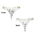 thumbnail image 3 of Balery Home Sweet Home Floral Tangas de Algodón para Mujer con Estampado – Ropa Interior Sexy, Transpirable, G-string-XX-Large, 3 of 6