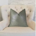 thumbnail image 2 of Plutus PBRAZ394-1818-DP Coussin de Luxe en Lin Gris Canon Fait Main, 18 x 18 Po., 2 of 3