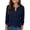 Navy Blue, variant on SPROUTOP Blouses for Women Waffle Knit Long Sleeve Shirts Casual Button Up Henley V Neck Tunic Tops Basic Tees