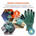 thumbnail image 3 of Guantes de trabajo Ergodyne ProFlex 7002-ECO con revestimiento de poliuretano calibre 15, paquete de 12, 3 of 8
