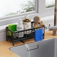 thumbnail image 1 of Organizador Multifuncional para Fregadero de Cocina, Porta Esponjas con Bandeja de Drenaje Automático, Perchero para Paños de Cocina, Acero Inoxidable Negro Resistente a la Corrosión, 1 of 4