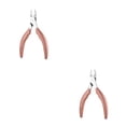 thumbnail image 1 of Seitruly Alicates para uñas encarnadas, recortador de acero inoxidable, removedor de piel muerta, pinza para uñas, cortaúñas portátil de bolsillo Rosa 2piezas Seitruly CBP193051, 1 of 6