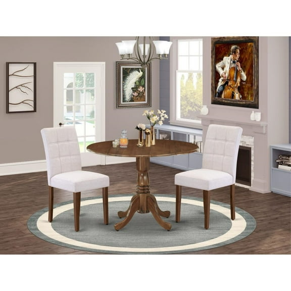 East West Furniture 3 Piece Dinner Table Set