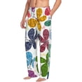 thumbnail image 3 of Kdxio Colorful Butterflies Print Men's Sleep Pajama Pant Lounge Pants with Pockets, 3 of 8