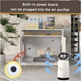 thumbnail image 2 of JERFIT White Cat Litter Box Enclosure Furniture with Hidden Power Outlet, 2-Door Cabinet Pet House, Side Table with Storage for Indoor Cats, 2 of 9
