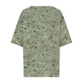 thumbnail image 4 of Jjayotai Ladies V Neck Loose Fit Shirt, Comfortable Short Sleeve Slim Button Down Blouse, 2025 Floral Print Dressy Graphic Tees Tops, Women Blouses Multicolor^17 M, 4 of 5