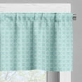 thumbnail image 5 of Ambesonne Aqua Valance & Curtain, Vintage Sun Flower, 55"x24", Seafoam and White, 5 of 6