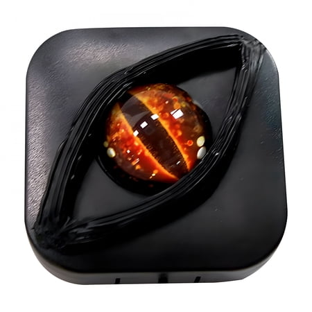 XIRQI 2026 New Exquisite Halloween Portable Cute Contact Lens Cases,Travel Eye Contacts Case Box Holder,Remover Tool Bottle Kit for Daily Outdoor (Red)