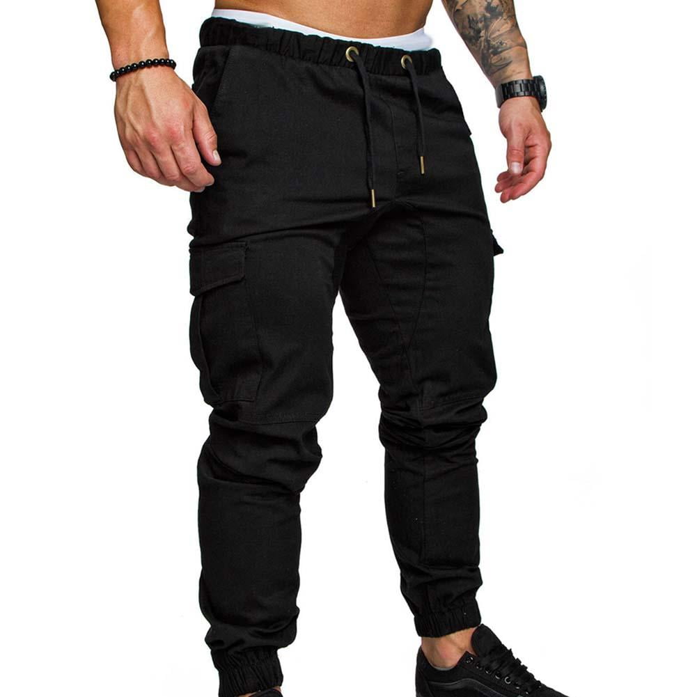 black cargo joggers mens