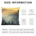 thumbnail image 5 of Creowell Sunset Mist Mountain Square Pillow Covers for Couch Sofa Indoor Outdoor Pillowcase 1PC 18x18in, 5 of 5