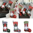 thumbnail image 2 of Zhaomeidaxi Christmas Socks Forester Wool Lamb Socks Cartoon Multicolor Candy Bag Gift Bag Ornaments Ornaments Decorative Socks Grey 1Pcs, 2 of 8