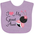 thumbnail image 3 of Inktastic I Love My Great Aunt Girls Baby Bib, 3 of 4