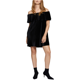 thumbnail image 1 of Sanctuary Clothing Vestido recto de terciopelo plisado para mujer, negro, XS Sanctuary Clothing Cambio, 1 of 2