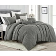 thumbnail image 1 of 7 Piece Gray Embroidery Comforter Set Queen Size New, 1 of 1