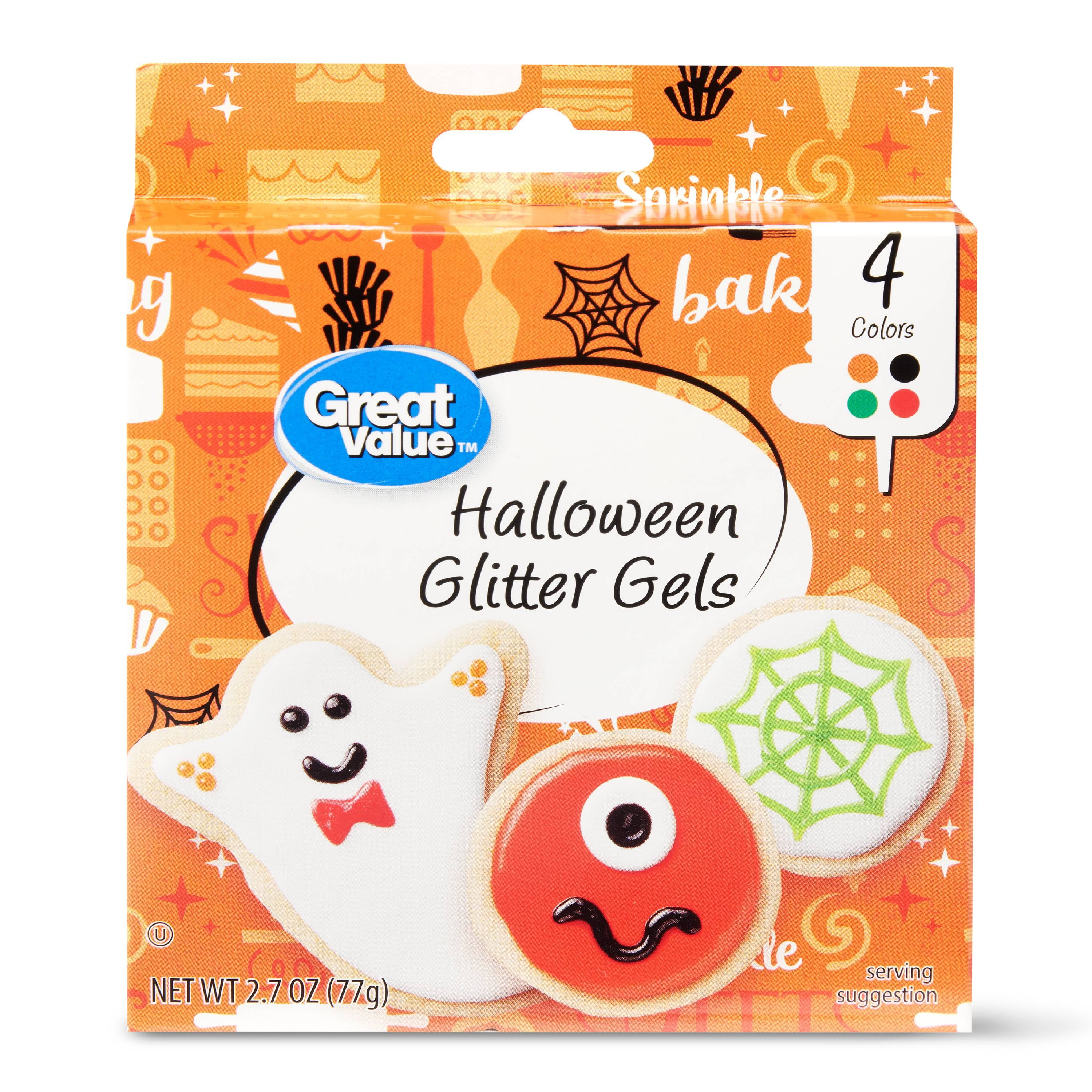 Great Value Halloween Glitter Gels, 2.7 oz, 4 Tubes