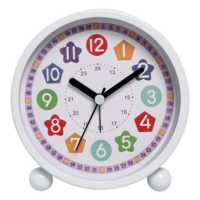 Boovnll Réveil, Réveil pour Enfants, Réveil Analogique, Sans Tic-Tac, Réveil d'Apprentissage, Réveil à Quartz pour Enfants, Horloge