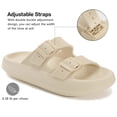 thumbnail image 6 of Ecetana Slides Sandals for Women Cloud Slides Pillow House Sandals Non-slip Shower Shoes, 6 of 8