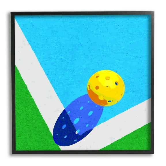 Stupell Industries Wiffle Ball Court Abstract Sports Sports Painting Black Framed Art Print Wall Art