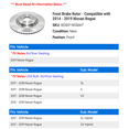 thumbnail image 2 of Front Brake Rotor - Compatible with 2014 - 2019 Nissan Rogue 2015 2016 2017 2018, 2 of 2