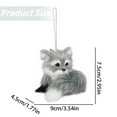 thumbnail image 3 of Faux Fur Animal Hanging Ornaments, Plush Woodland Animal Pendant, Cute Animals Decorative Hanging Ornaments, Rustic Animal Decoration for Xmas Tree Backpack Party (Squirrel), 3 of 9