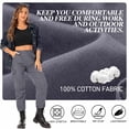 thumbnail image 5 of FEN AI Cotton Travel Work Cargo Pants for women Gray Casual Outdoor Fishing Hiking Pants with Multi Pockets Trousers, 5 of 10