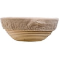 thumbnail image 1 of Cesta de fermentación redonda, pan fácil de hornear, fermentación de pan, cesta de pan con paño lavable, 1 of 5