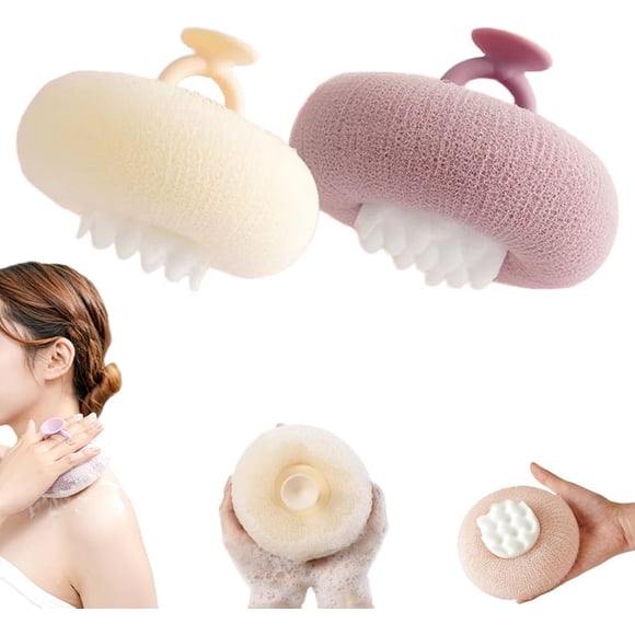 Esponja de baño súper suave XINYU bola de baño de masaje con artefacto exfoliante con ventosa 2 en 1