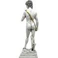 thumbnail image 2 of MORÍN Imágenes | Estatua decorativa El David | Escultura de resina |34 cm| Mármol blanco, 2 of 2