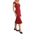 thumbnail image 4 of INSPIRE CHIC Women's Vintage Dresses Cap Sleeve Sweetheart Neck Fishtail Dress, 4 of 4