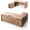 Walnut, variant on Chantmo L Shaped Modern Wooden Commercial Reception Desk 70 inch Counter Shelves Drawers for Office Home Brown