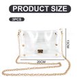 thumbnail image 2 of Conjunto de cartera y bolso bandolera transparente para mujer (164 caracteres) Clear Chic, 2 of 7