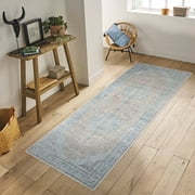 Adiva Rugs Machine Washable Water and Dirt Proof Area Rug for Living Room, Bedroom, Home Decor (MULTI, 2'6" x 7'5")