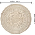 thumbnail image 4 of Juego de 6 manteles individuales redondos resistentes al calor, manteles individuales tejidos, manteles para mesa de comedor, 36 cm, 4 of 7