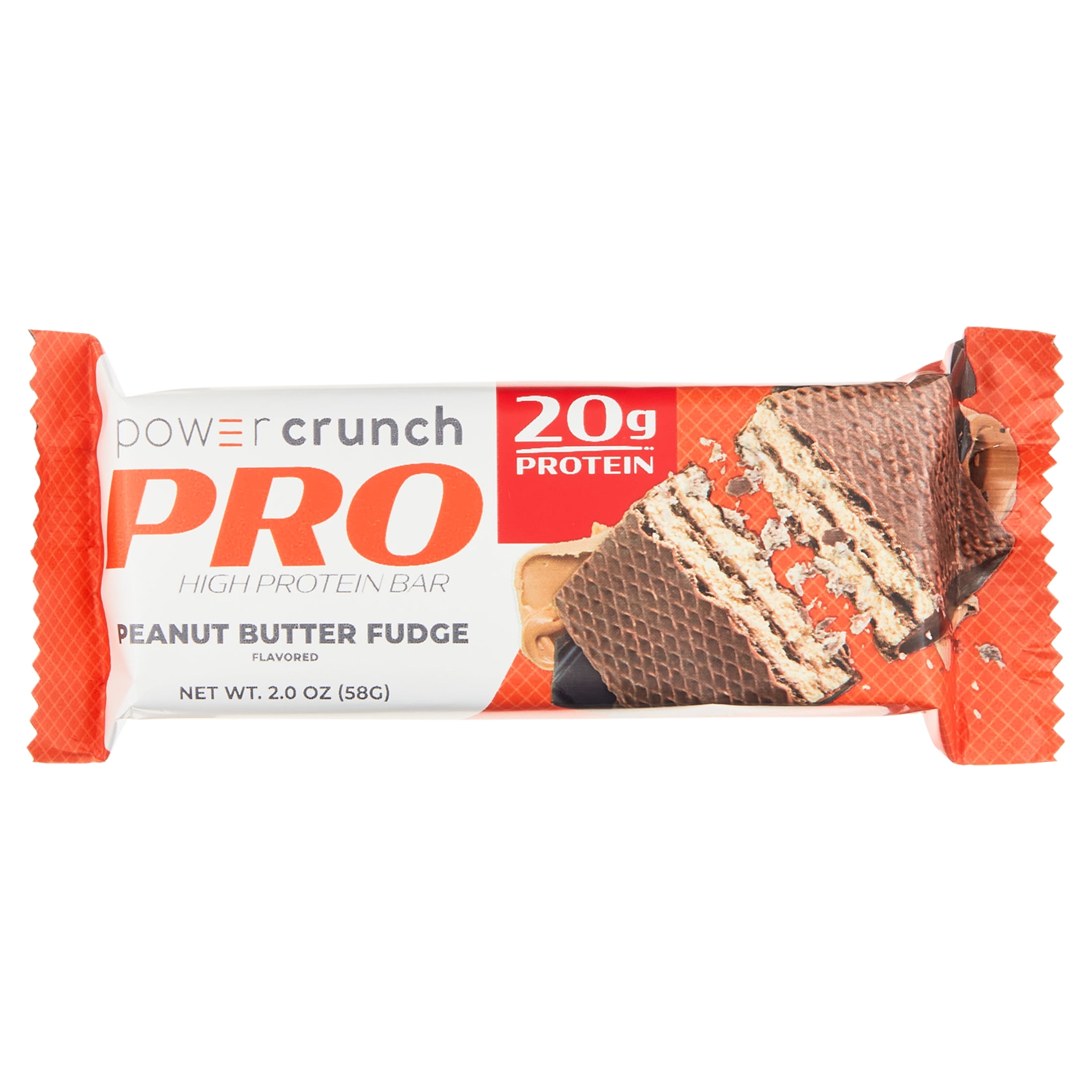Power Crunch PRO High DH Hydrolyzed Whey Protein Bar, Peanut Butter Fudge, 8.2 oz, 4 count