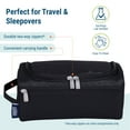 thumbnail image 3 of Wildkin Toiletry Bag for Boys, Girls, and Adults With Zippered Exterior Front Pocket, Interior Mesh Pocket (Rip Stop Black), 3 of 7