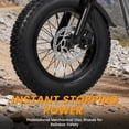 thumbnail image 3 of Eskute V101 Electric Bike for Adults & Teens – 28 MPH, 750W (Peak 1500W), 48V 13Ah Battery, 16"x4.0" Fat Tires, 7-Speed, Dual Suspension, Grey, UL2849, 3 of 10