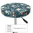 thumbnail image 4 of Xecao's France and Paris Print Stool Covers offer stylish, washable protection for PU round bar stools, perfect for home or commercial use., 4 of 7