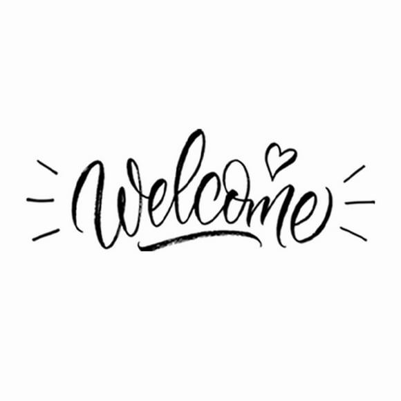 Welcome Front Door Decal Vinyl Letters Sticker for Entryway Decor 11.8" Long