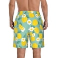 thumbnail image 3 of Kdxio Lemons Chamomile Flowers And Leaves Pattern Mens Casual Shorts - Drawstring Summer Beach Sports Shorts for Men, 3 of 9