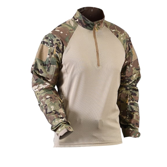 Men's Camo Long Sleeve Shirt Tactical & Fishing T-Shirt, Suitable for Outdoor and Everyday Wear