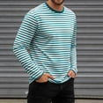 thumbnail image 2 of PEASKJP Henley Shirts for Men Long Sleeve Men's Shirts Long Sleeve Cotton T-Shirt Crew Neck Light Tees Classic Basic Casual Tops Plain Soft Shirt Green,M, 2 of 4