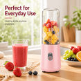 thumbnail image 4 of Portable Blender for Juices & Smoothies with 6 Blades Powerful Performances Fusion Mini Juicer, USB Rechargeable Mini Blender Cup for Kitchen Sports Travel and Outdoor Activities - 14 oz, 4 of 6