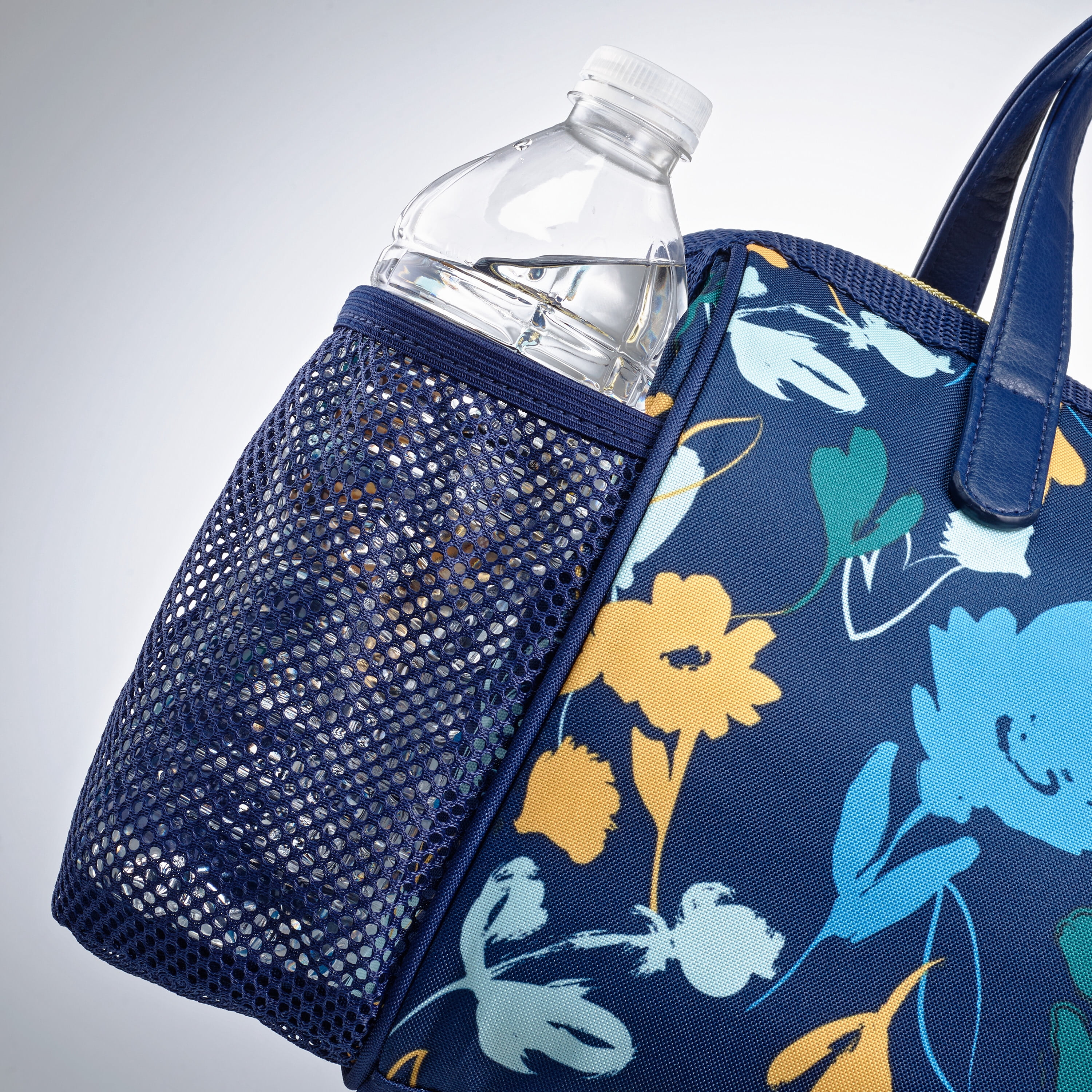Fit + Fresh Cloverdale Adult Insulated Lunch Bag with Containers, Cute Lunch Bag For Women, Navy