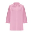 thumbnail image 6 of ShiShine Women's Oversized Long Sleeve Button Down Shirts Blouses Tops Collared Fall Tunics, 6 of 9