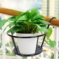 thumbnail image 4 of ORUYROP WAQIAGO Hanging Planters Basket,Hanging Railing Planters Flower Pot Holders,Plant Iron Racks Over The Rail Fence for Patio Balcony Porch(3), 4 of 7