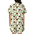 thumbnail image 3 of Naloa Cute Bear Women's Short-Sleeved Pajama Set, Loungewear, Summer pajamas, Breathable Cozy - XX-Large, 3 of 9
