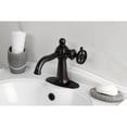 thumbnail image 2 of Kingston Brass KSD3545RKZ Wendell One-Handle Single-Hole Bathroom Faucet with Knurled Handle and Push Pop-Up Drain, Oil Rubbed Bronze, 2 of 6